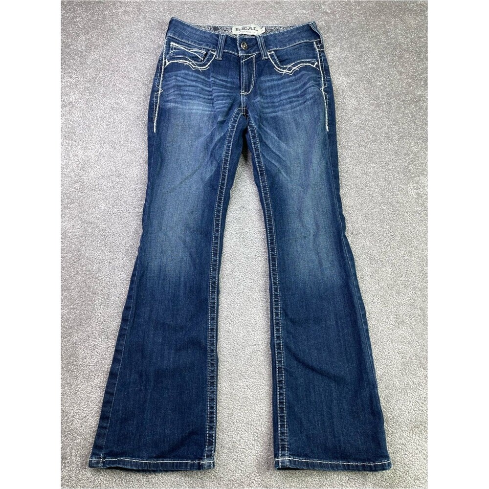 Ariat Jeans Women’s 29X30 Blue Bootcut Mid-Rise Dark Wash Entwined Western